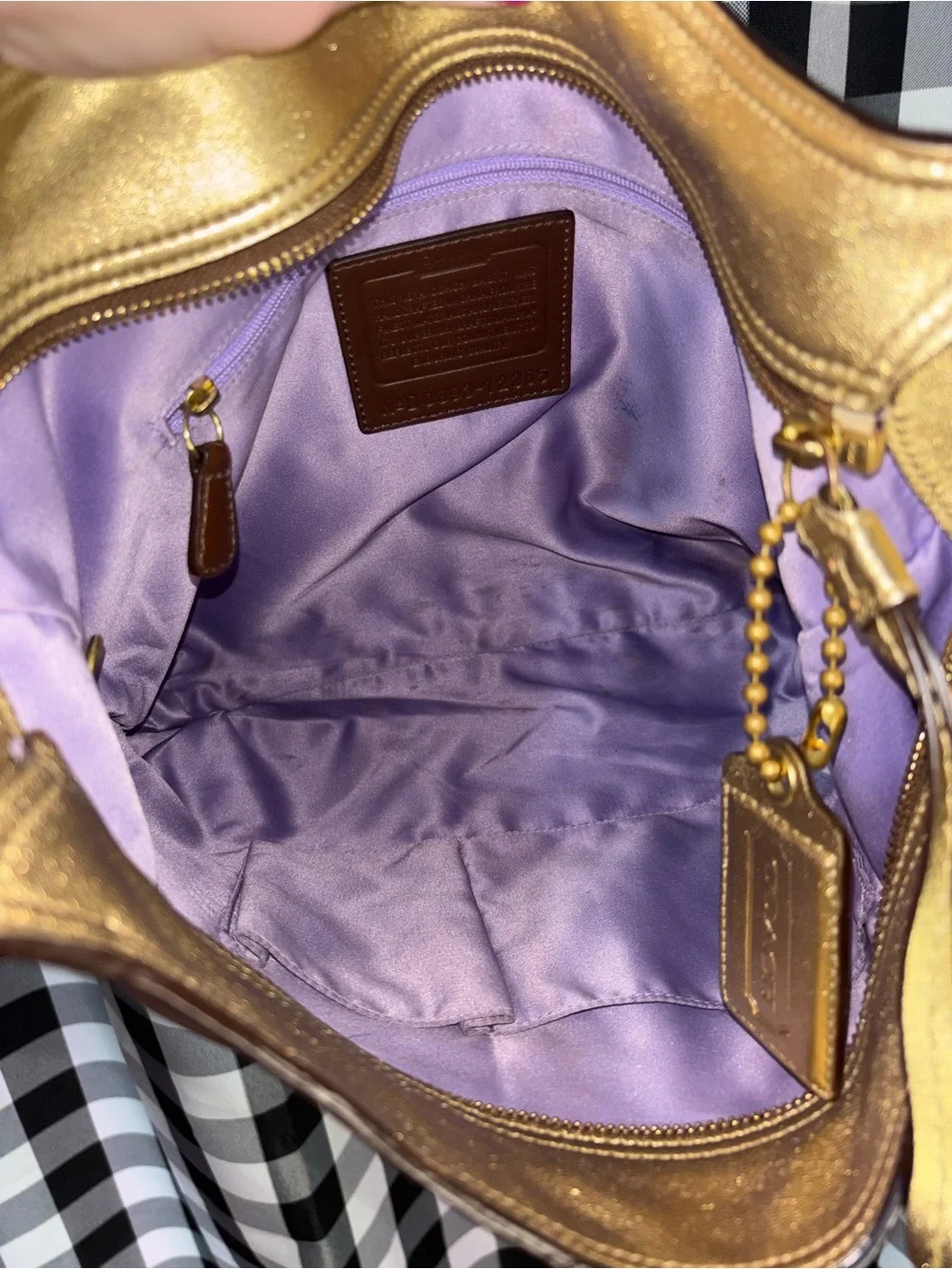 Coach Bleecker Signature Canvas and Gold Shoulder Bag 2008